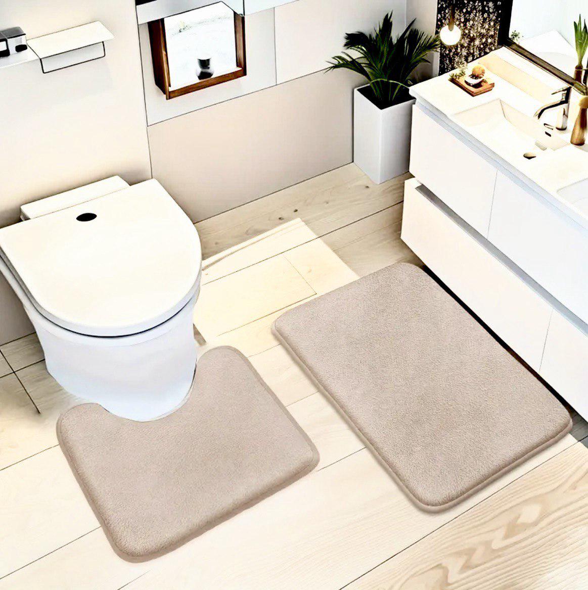 Набор ковриков в ванную и туалет Smooth Premium Memory Foam 2в1 60х40/60х50 см с вырезом под туалет Бежевый (NKSmallSmooth0004) Набор ковриков в ванную и туалет Smooth Premium Memory Foam 2в1 60х40/60х50 см с вырезом под туалет Бежевый (NKSmallSmooth0004)