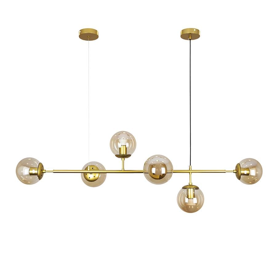 Люстра Levistella 7529802-6 GD+BR на два подвеса Бронзовый/Золотой (2345030717)