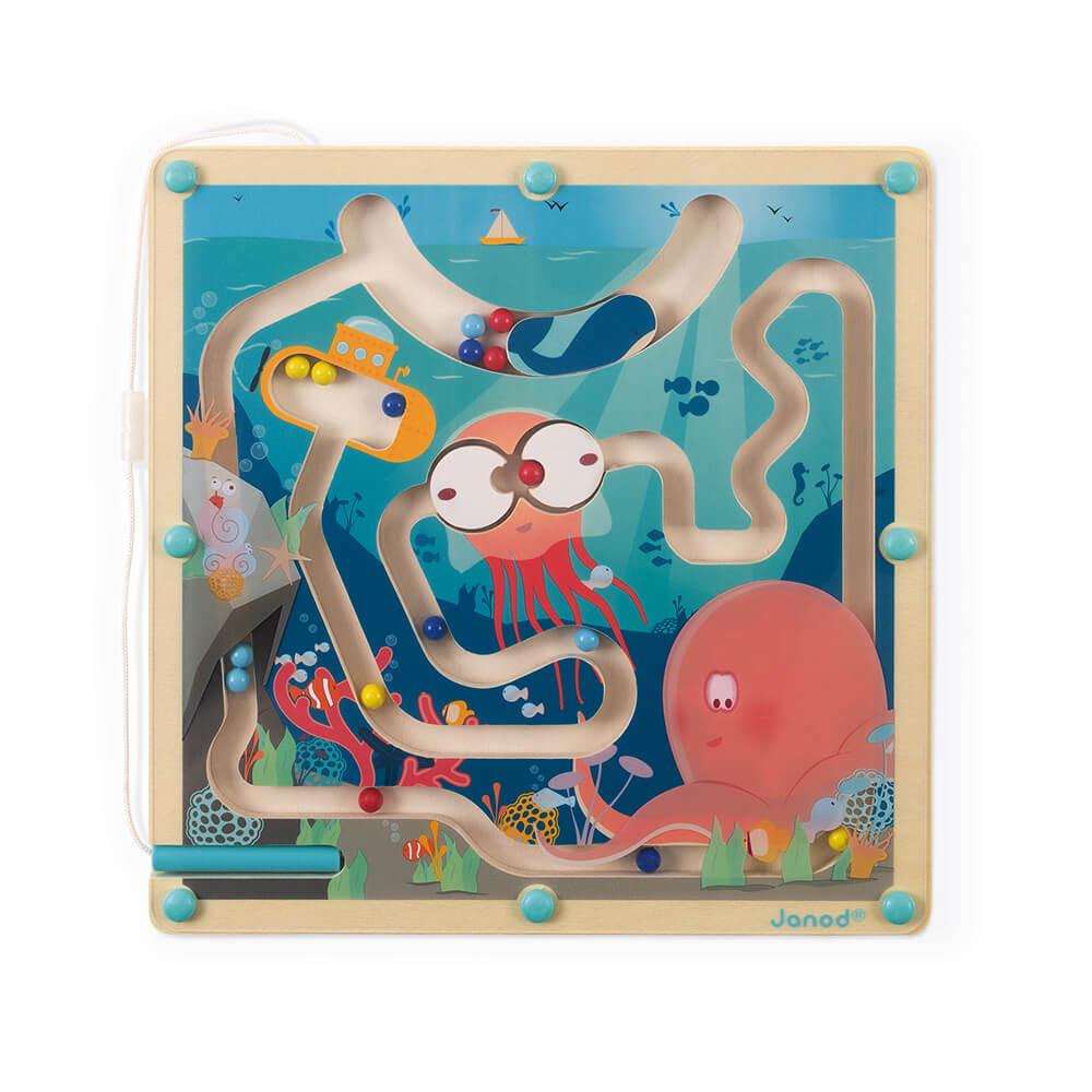 Игра магнитный лабиринт Janod Океан J05312 деревянная (29704319) - фото 6
