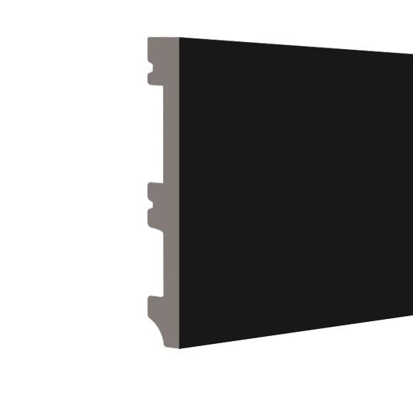 Плінтус дюрополімерний 100х10х2500 мм Чорний (10010P-5004-4)