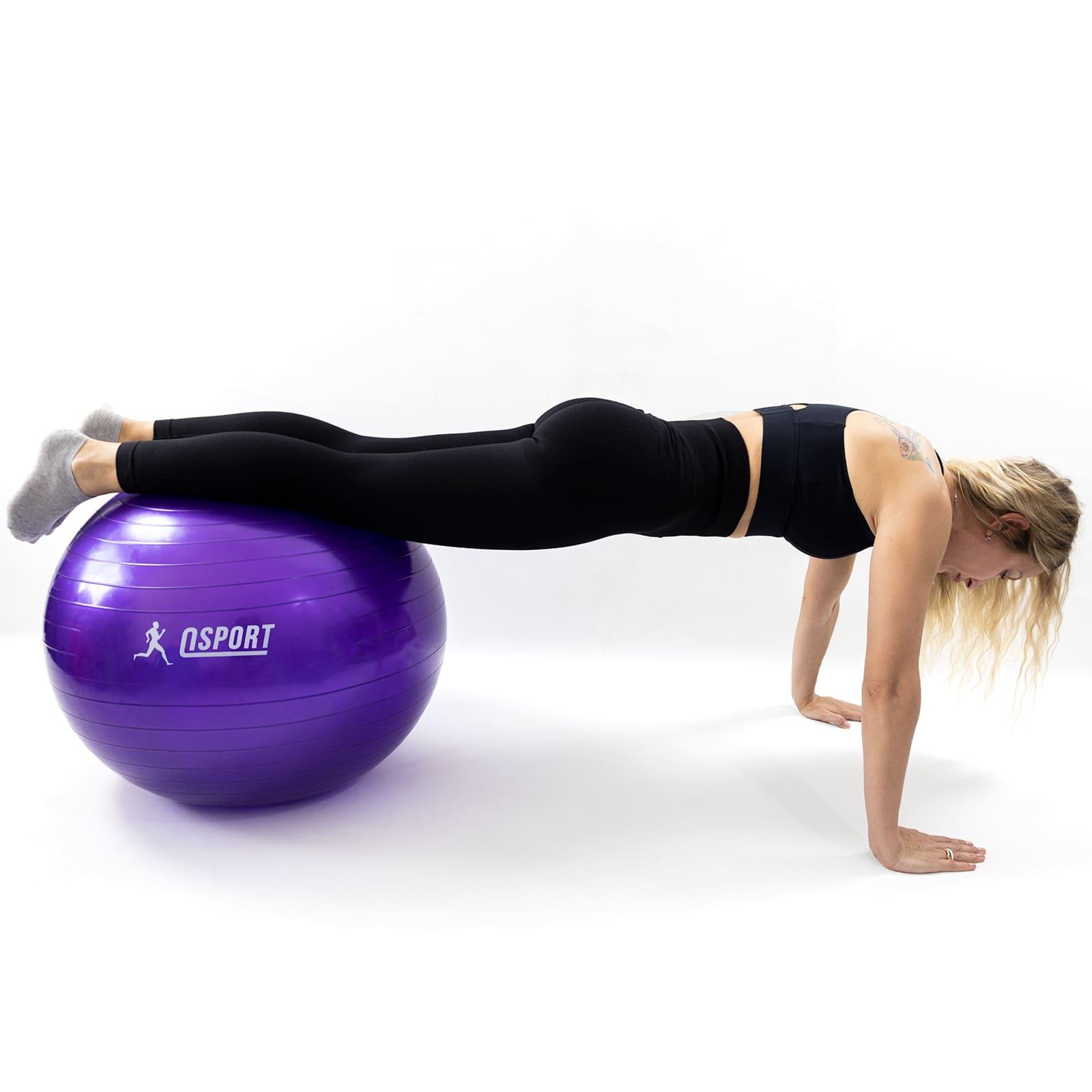 Фитбол глянец OSPORT 65 см Фиолетовый (OF-0018) - фото 4