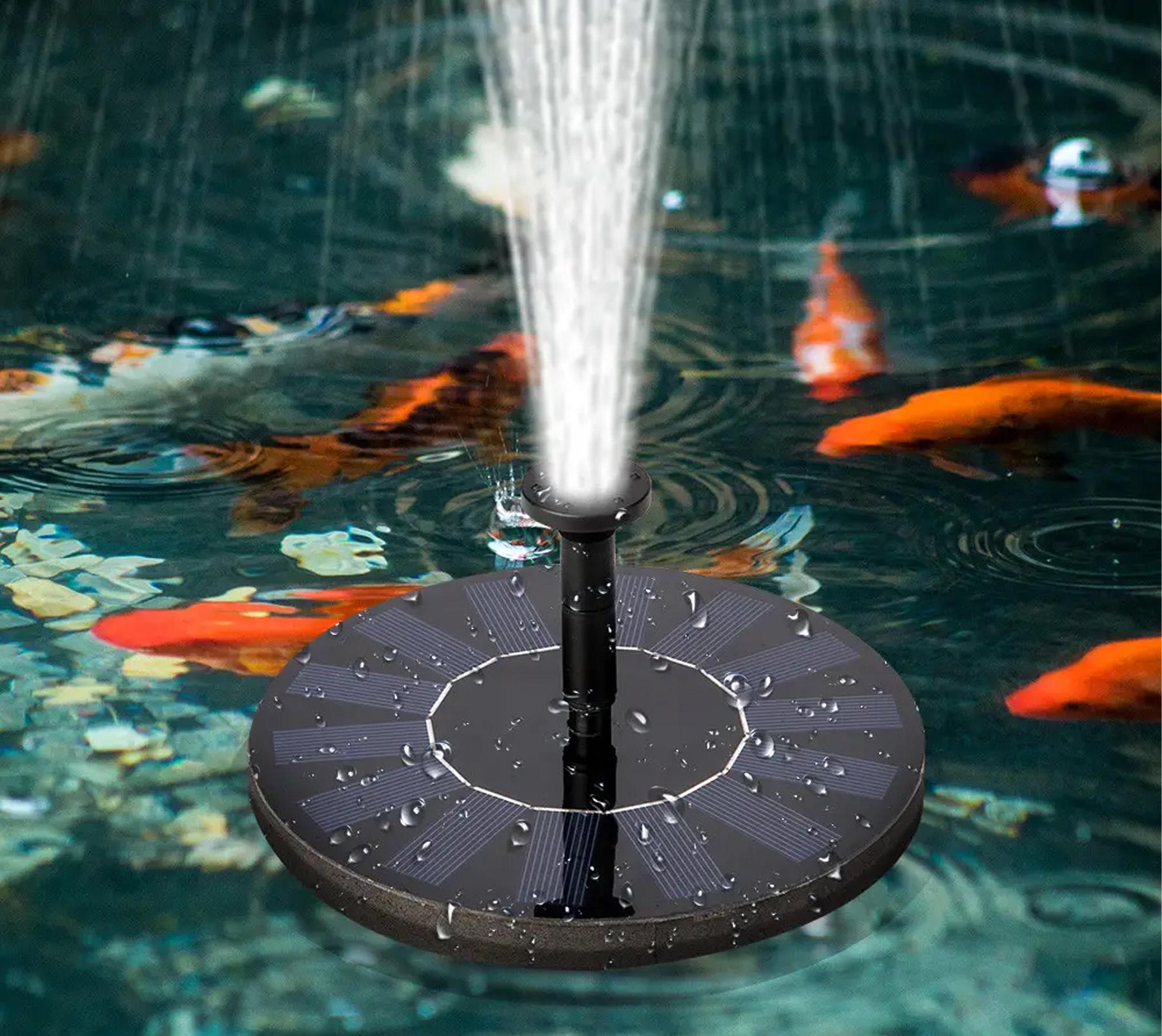 Фонтан садовый насос с солнечной панелью и 10 насадками 13 см (234564837) - фото 3 Фонтан садовый насос с солнечной панелью и 10 насадками 13 см (234564837) - фото 3