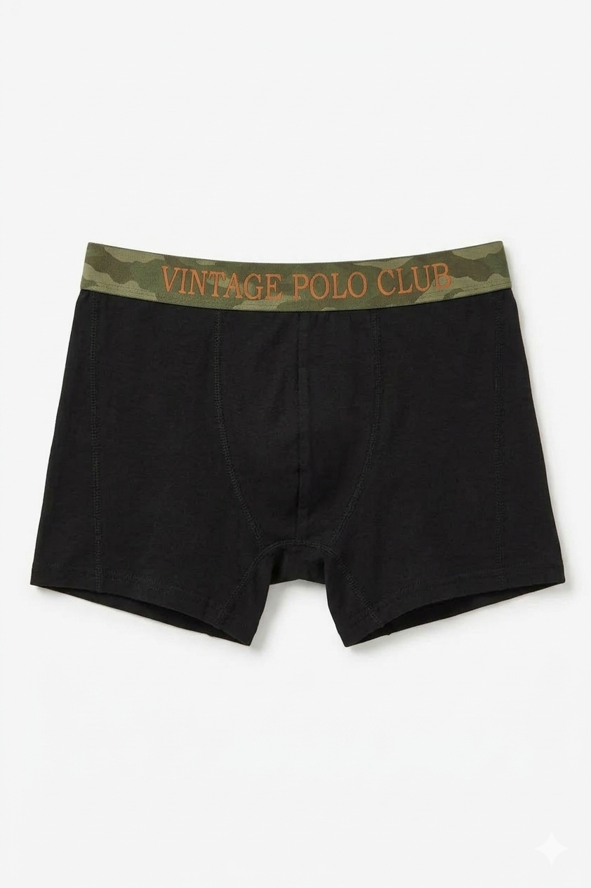 Трусы боксеры мужские Vintage Polo Club XL Черный/Оранжевый/Камуфляж (654654)