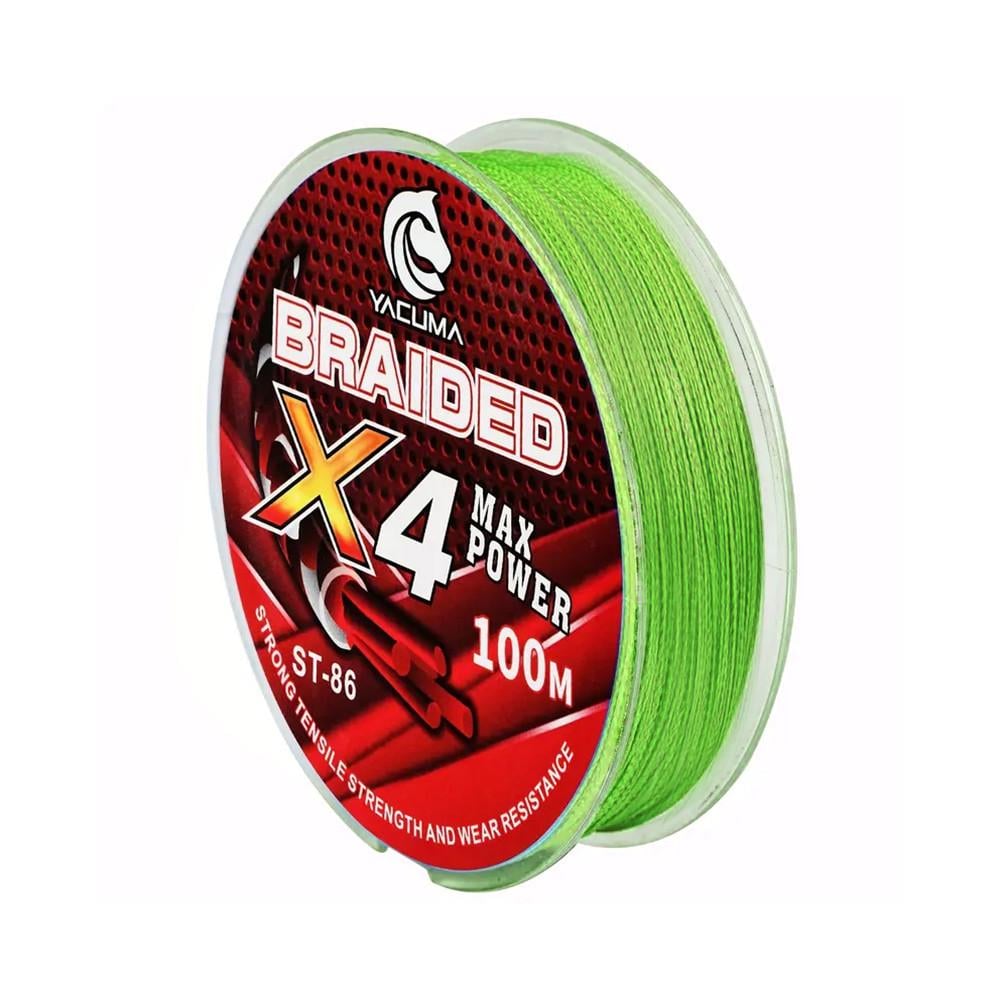 Шнур Yacuma 4-Braid 100 м 0,20 мм 12,3 кг Зелений (2603574791) - фото 3