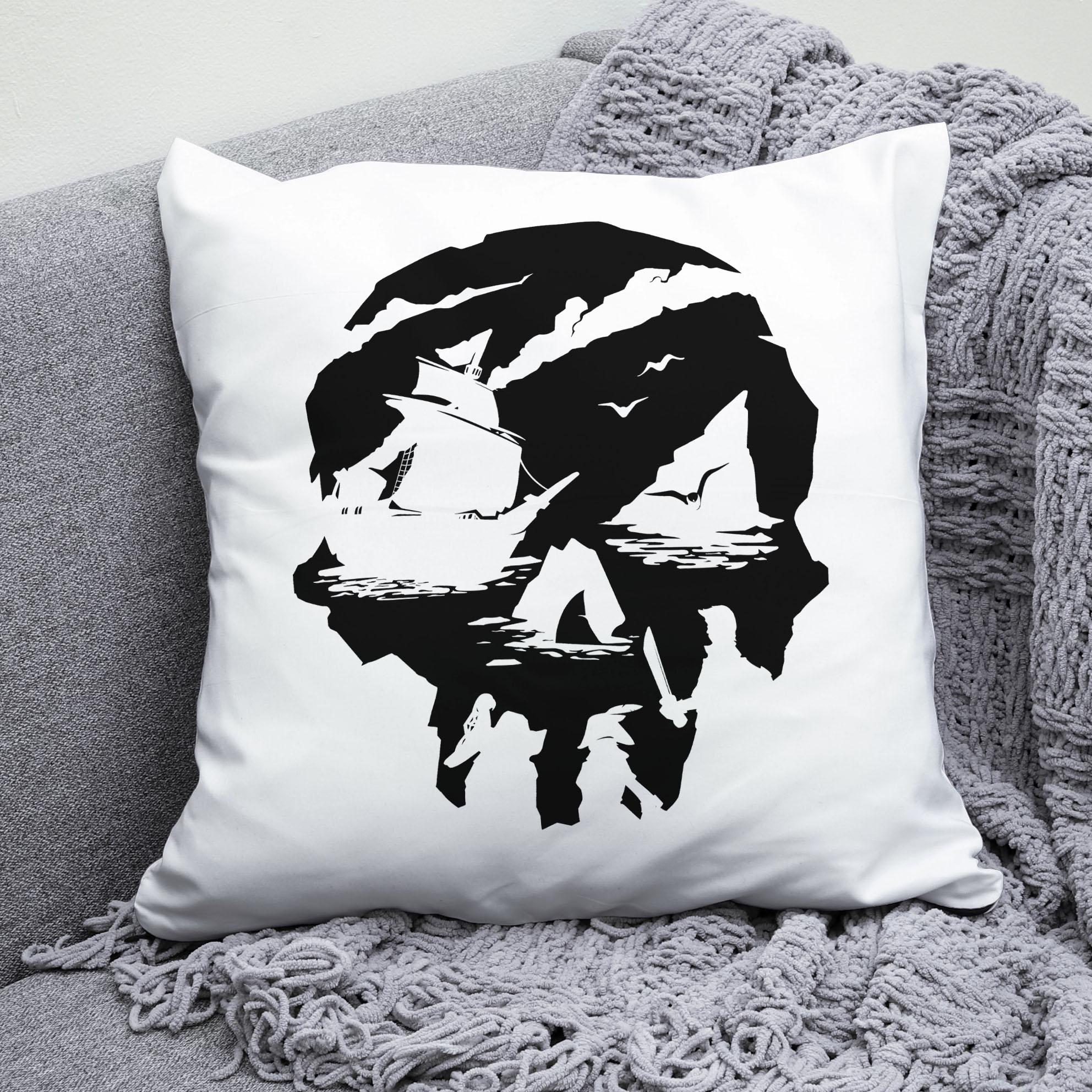 Плюшевая подушка квадрат с принтом игры Sea of Thieves