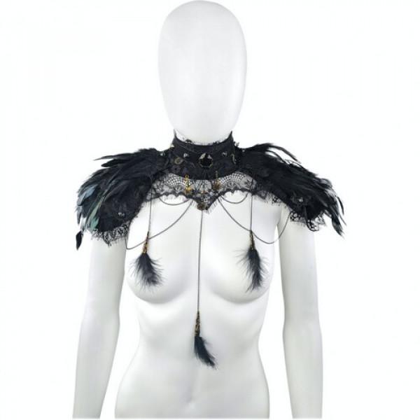 Декор на Хэллоуин Seta Воротник готический Валькирия (21-576BLK)