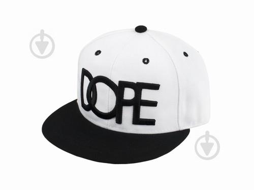 Бейсболка peaked cap DOPE One sizе Черный с белым (23261)