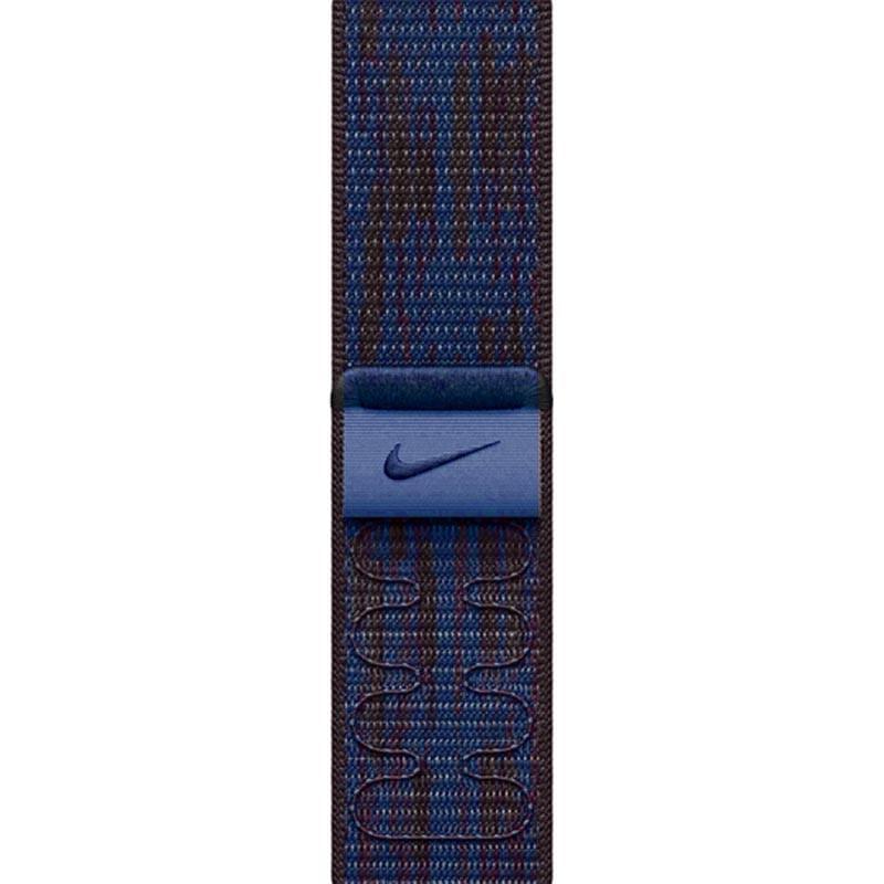 Ремінець Nike Sport Loop для Apple Watch 42/44/45/46/49 мм Black/Blue (00000075865_1)
