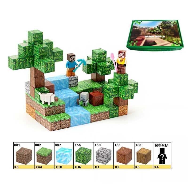 Конструктор магнітний Minecraft LZCK018 фігурки героїв 106 елементів (MTT-198584) - фото 2