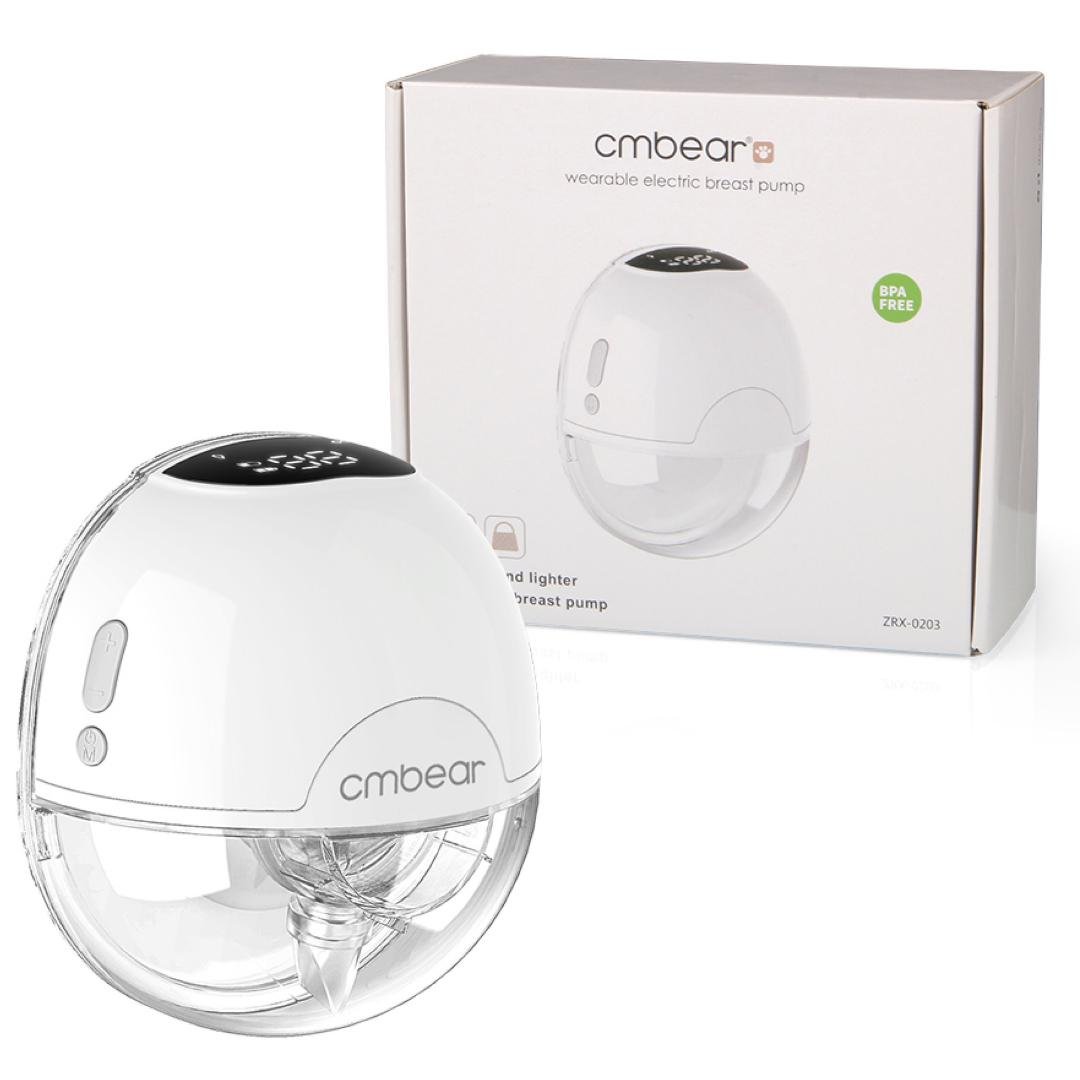 Молоковідсмоктувач електричний з ультратихою технологією Hands-Free із стимуляцією лактації Cmbear ZRX – 0203 White