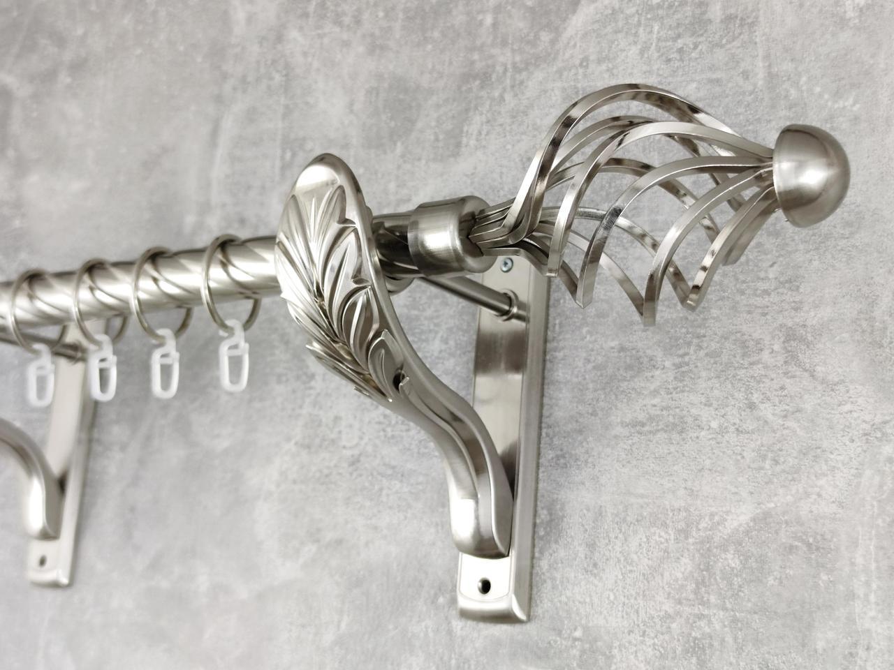 Карниз MStyle металлический для штор однорядный Арезо 25 мм крученый 160 см Сталь (5019980)