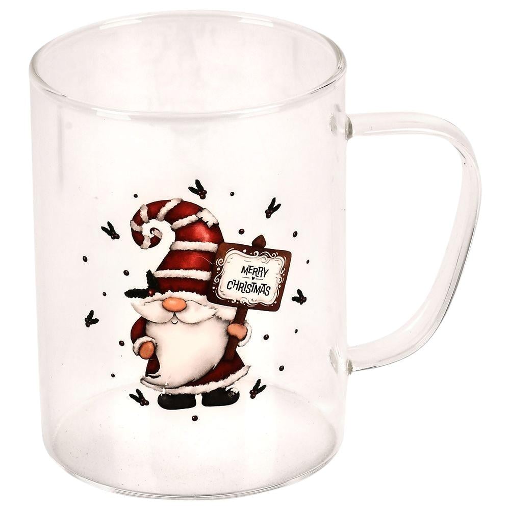 Чашка Stenson Happy Christmas 450 мл Прозорий (R99919)