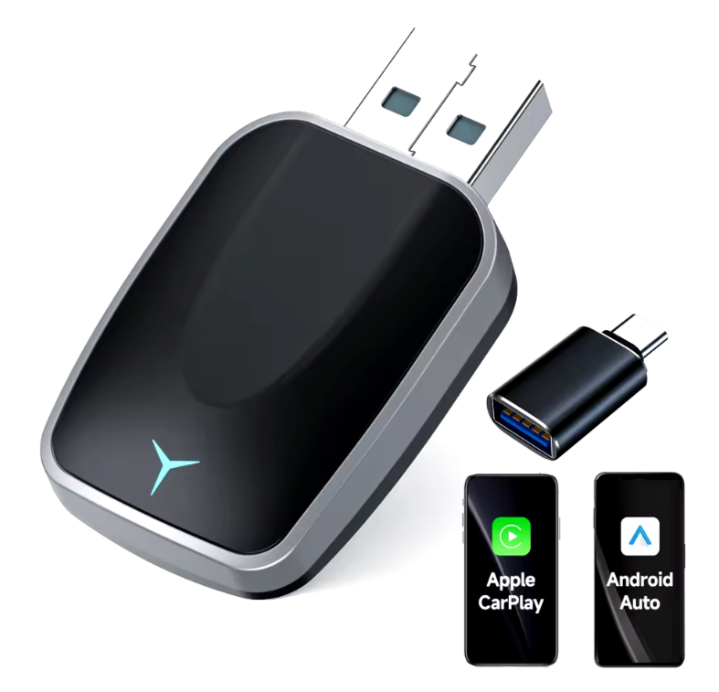 Адаптер мережевий HOTWIRES USB для Apple CarPlay і Android Auto 5G WiFi Bluetooth (000020) - фото 2