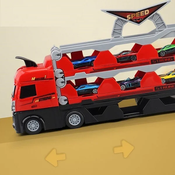 Игровой набор игрушечная фура с раскладной трассой до 2х метров и 8 машинок ( C00388 ) - фото 8 Игровой набор игрушечная фура с раскладной трассой до 2х метров и 8 машинок ( C00388 ) - фото 8