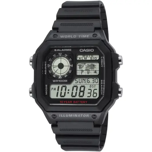 Годинник водонепроникний чоловічий Casio AE-1200WH-1A (1141-0132)