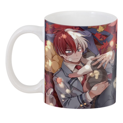 Кружка GeekLand Моя геройська академія Шото Тодорокі Кішки 330 мл