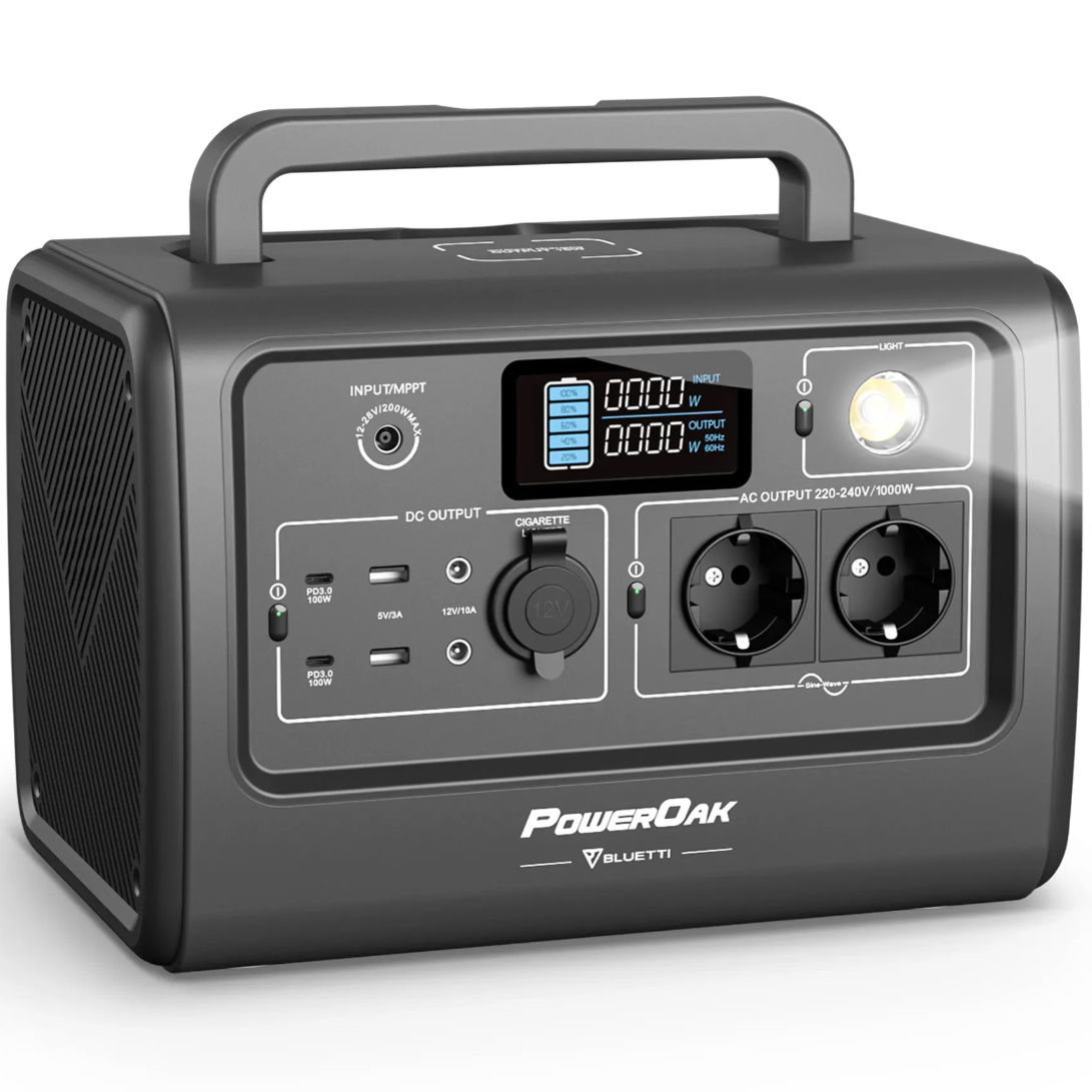 Зарядная станция портативная BLUETTI PowerOak EB70 Portable Power Station 1000W 716Wh - фото 3