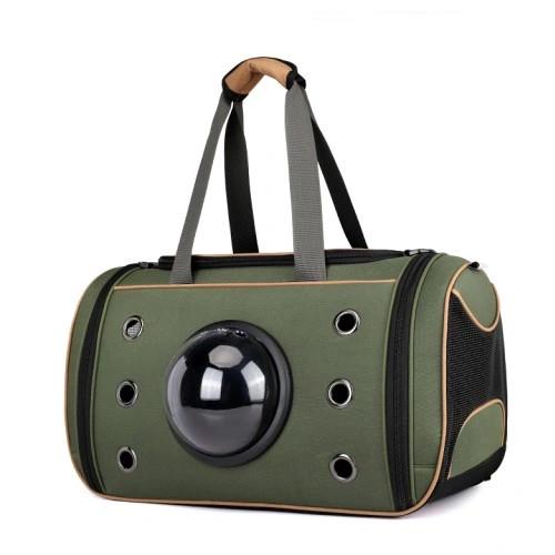 Сумка для перенесення домашніх тварин CosmoPet CP-02 з ілюмінатором 54x35x29 см Green (3_04859) - фото 1