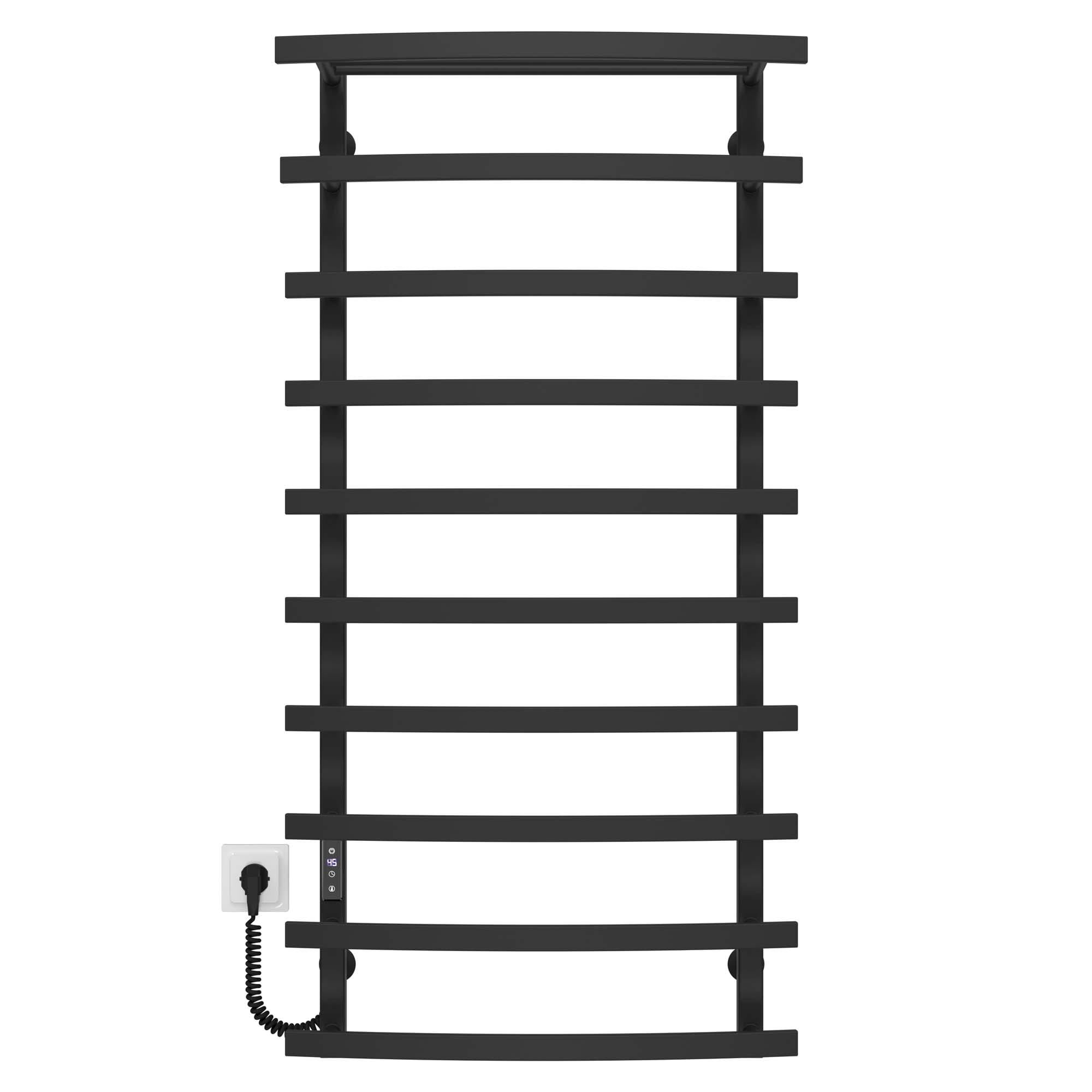 Рушникосушарка електрична Deffi Lotos П10 JD04 ліве підключення нержавіюча сталь 500х1200 мм Чорний (A.LO.120.50.10.E.B.L.2)