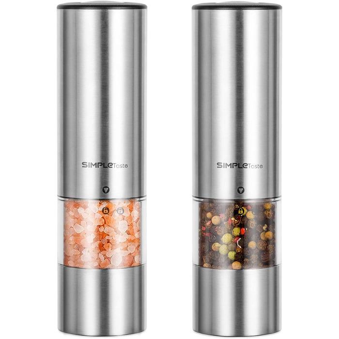 Млин для солі та перцю електричний SIMPLETaste 2 пр. Сріблястий (2630024)