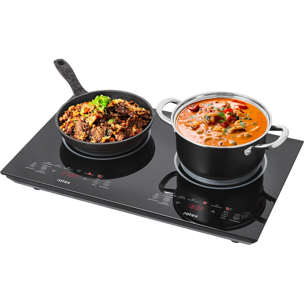 ᐉ Плитка Rotex RIO250-G Duo 2800 Вт 2-х конфорочная • Купить в Киеве ...
