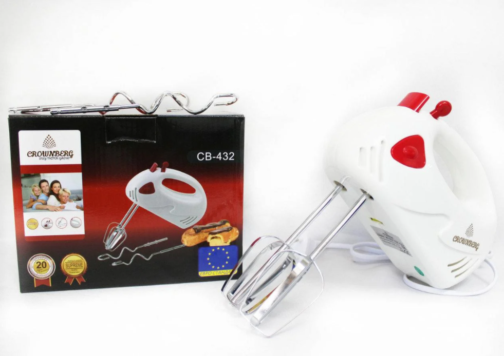 Міксер ручний Crownberg CB 432 7 швидкостей 200 Вт - фото 5 Міксер ручний Crownberg CB 432 7 швидкостей 200 Вт - фото 5