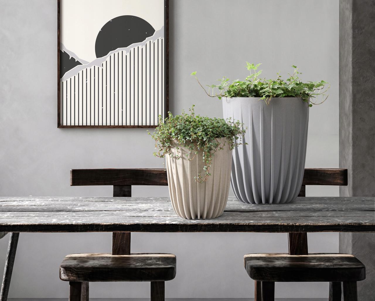 Вазон Lamela MIRA 250х297 мм 6,2 л Серый (9279074 Line) - фото 3 Вазон Lamela MIRA 250х297 мм 6,2 л Серый (9279074 Line) - фото 3