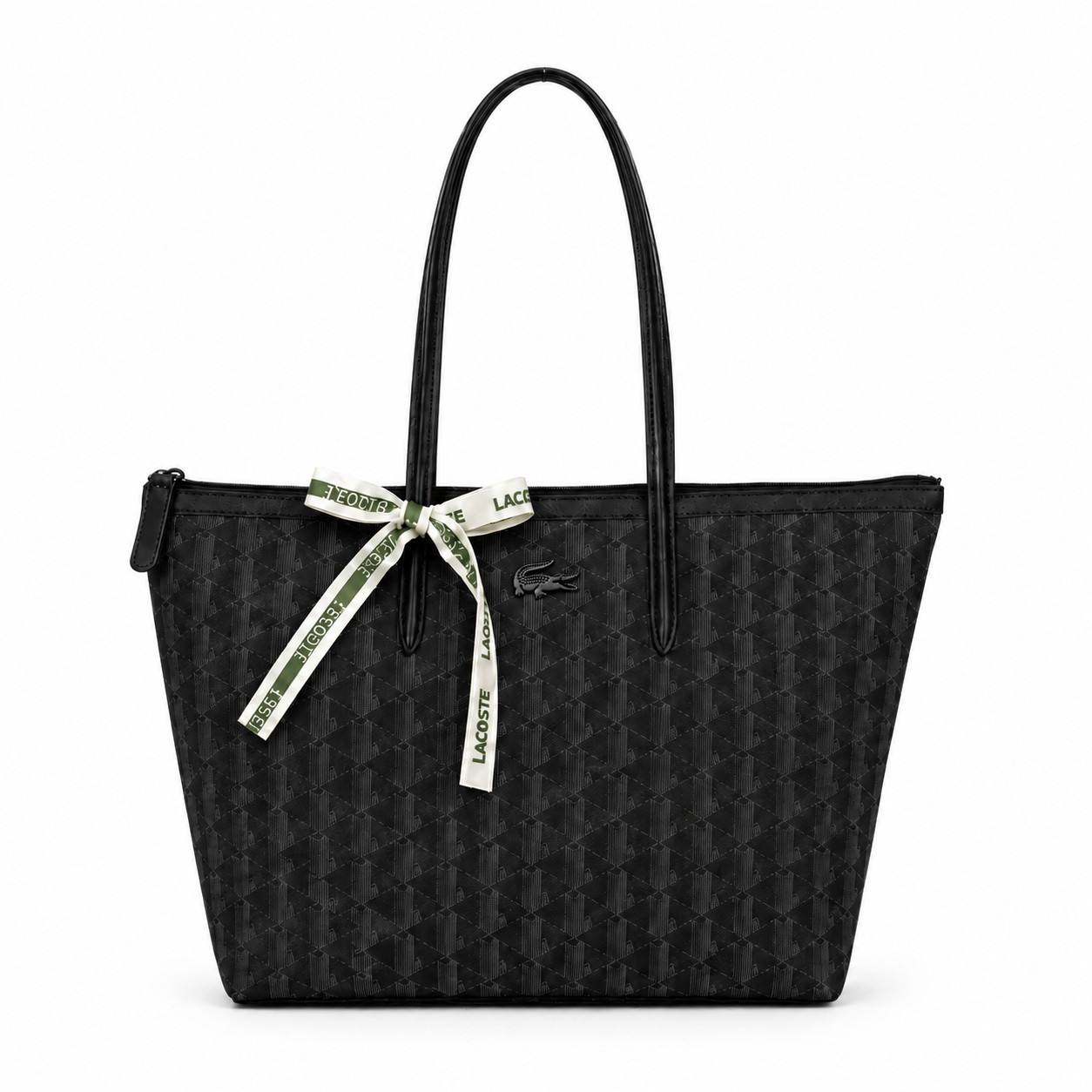 Сумка-шопер женская Lacoste Monogram 46х33,5 см Черный