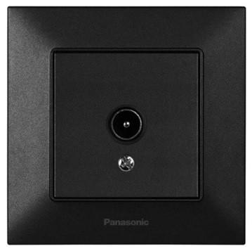 Розетка ТV конечная Panasonic Arkedia Slim Черный (15945-е)