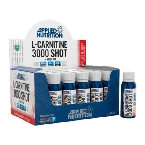 Жиросжигатель для спорта Applied Nutrition L-Carnitine 3000 shot + Green tea 24х38 мл Fruit Burst