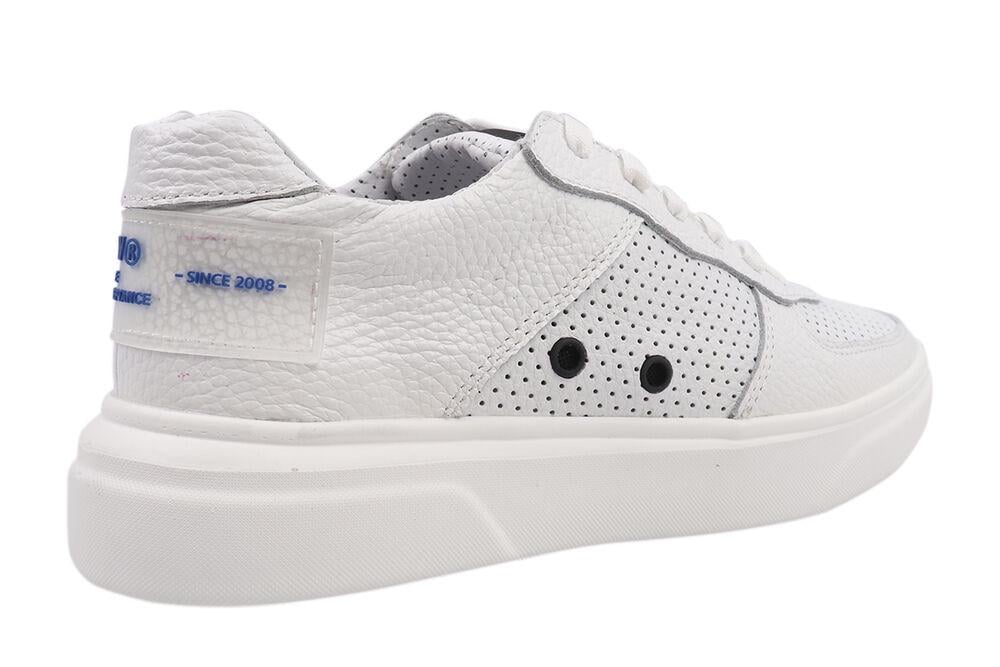 Кеди чоловічі Visazh зі шкіри на низькому ходу на шнурівці р. 43 Білий (212-21LTSP) - фото 4