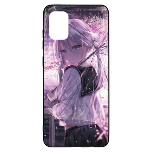Чехол для Samsung A31 Anime girl and sakura