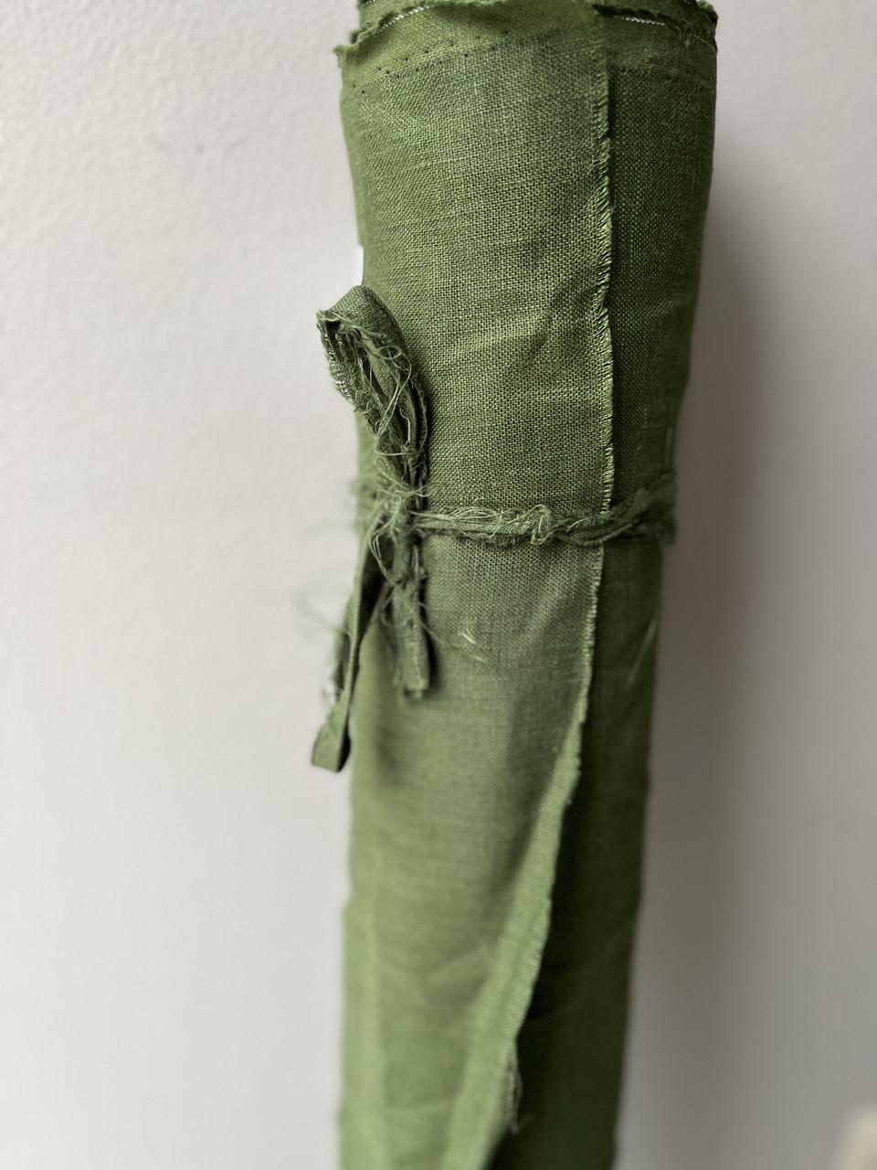 Ткань костюмная LINEN PLUS LINET-372 100% лен 150 см Зеленый - фото 2