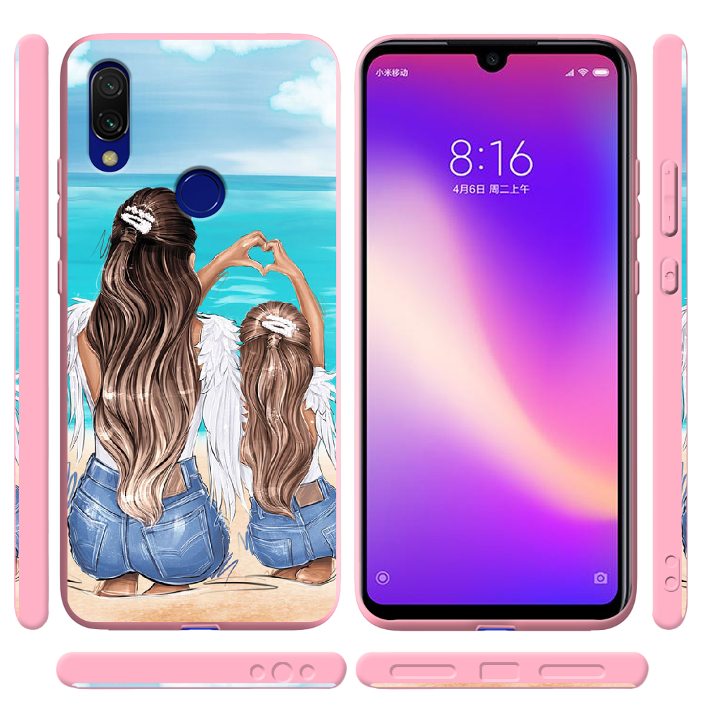 Чехол Boxface Xiaomi Redmi 7 Family Vacation Розовый силикон (36506-up2380-37062) - фото 2