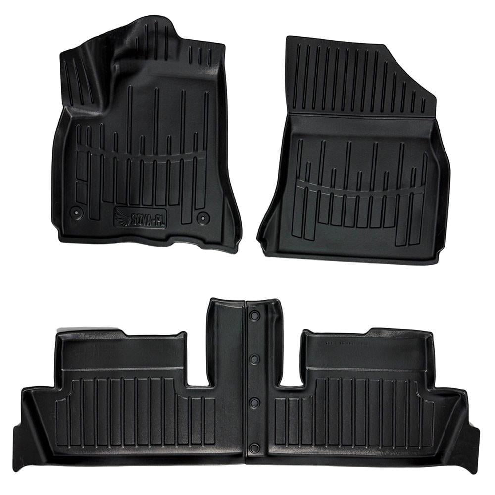 Коврики в салон SOVA-PL для Citroen C4 Picasso 2006-2013 резиновые 4 шт. Черный (28800488)