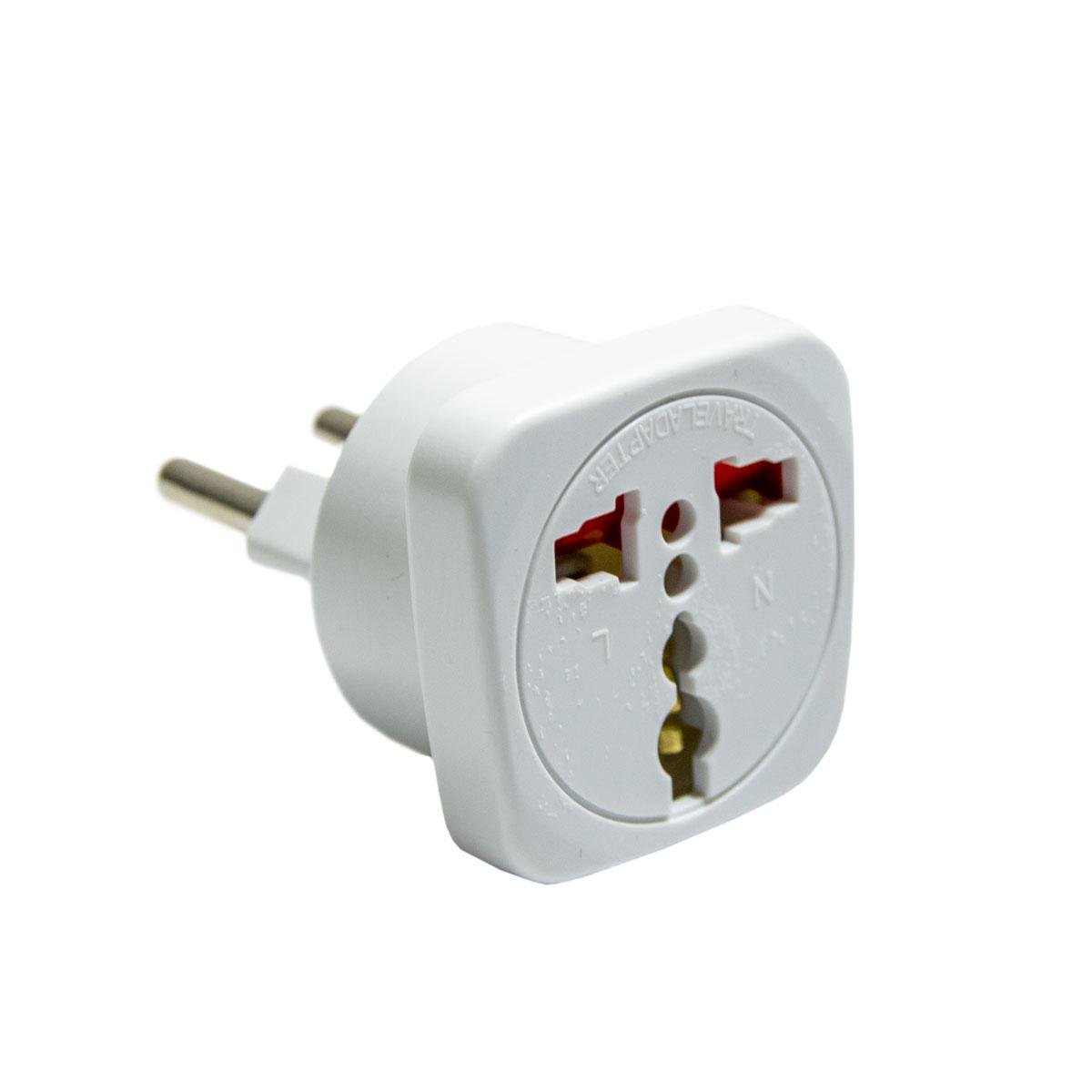 Переходник сетевой на евро вилку 10A 250V Белый (1010449-White)