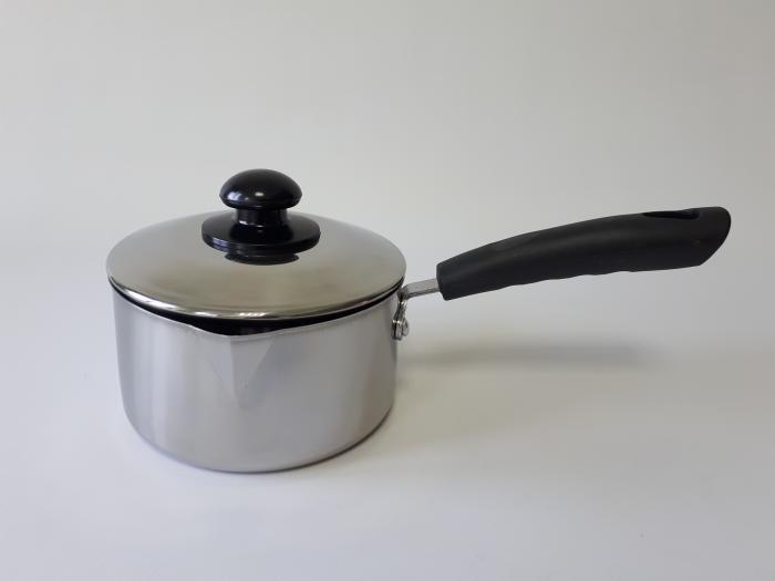 Ковш кухонный с крышкой нержавеющая сталь 1,25 л (09730)