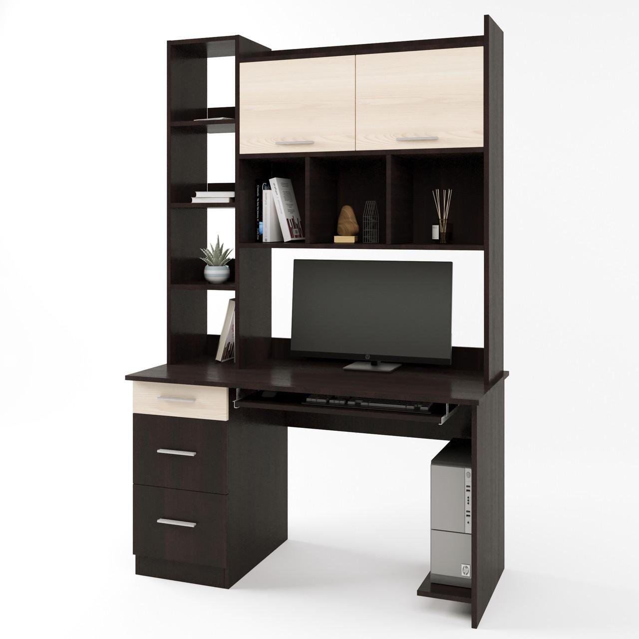 Компьютерный стол с полками Эверест Школьник-6 Венге/Дуб молочный (DTM-2149)