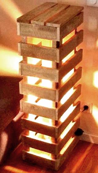 Светильник напольный из дерева Юдора Сиена (НПС-002105)