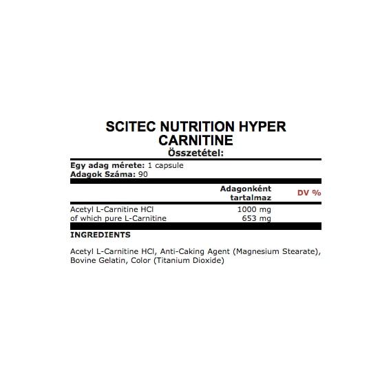 Жироспалювач для спорту Scitec Nutrition Hyper Carnitine 90 Caps - фото 2