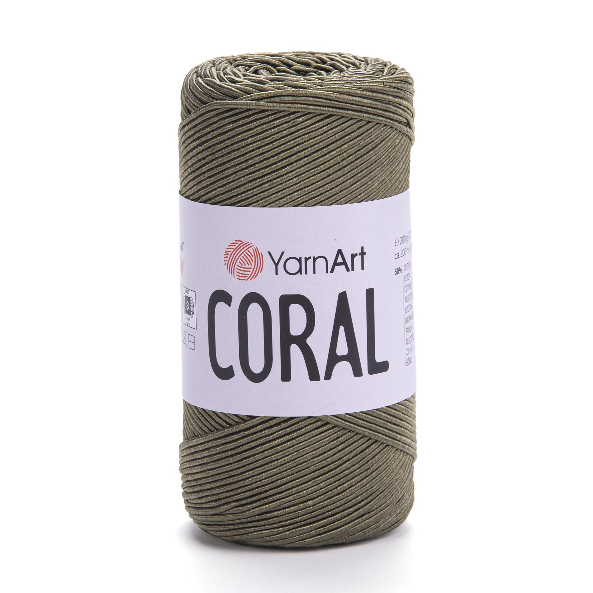 Пряжа YarnArt Coral 1920 Хакі (6632)