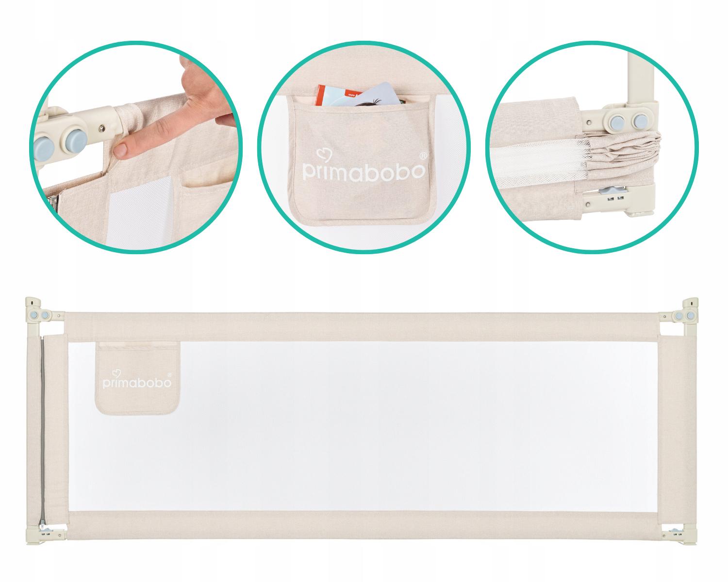 Бортик захисний для ліжка Primabobo Classic 200 см Бежевий (BCL01_BE 200) - фото 3