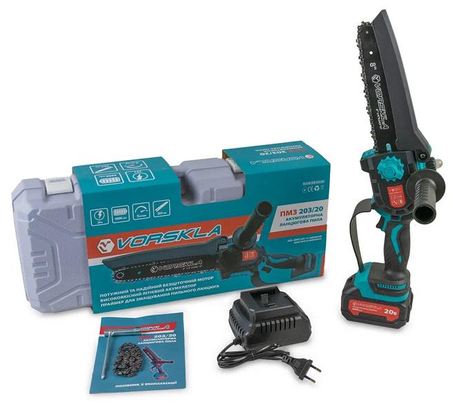 Акумуляторна ланцюгова пила VORSKLA ПМЗ 203/20 Акумуляторна ланцюгова пила VORSKLA ПМЗ 203/20