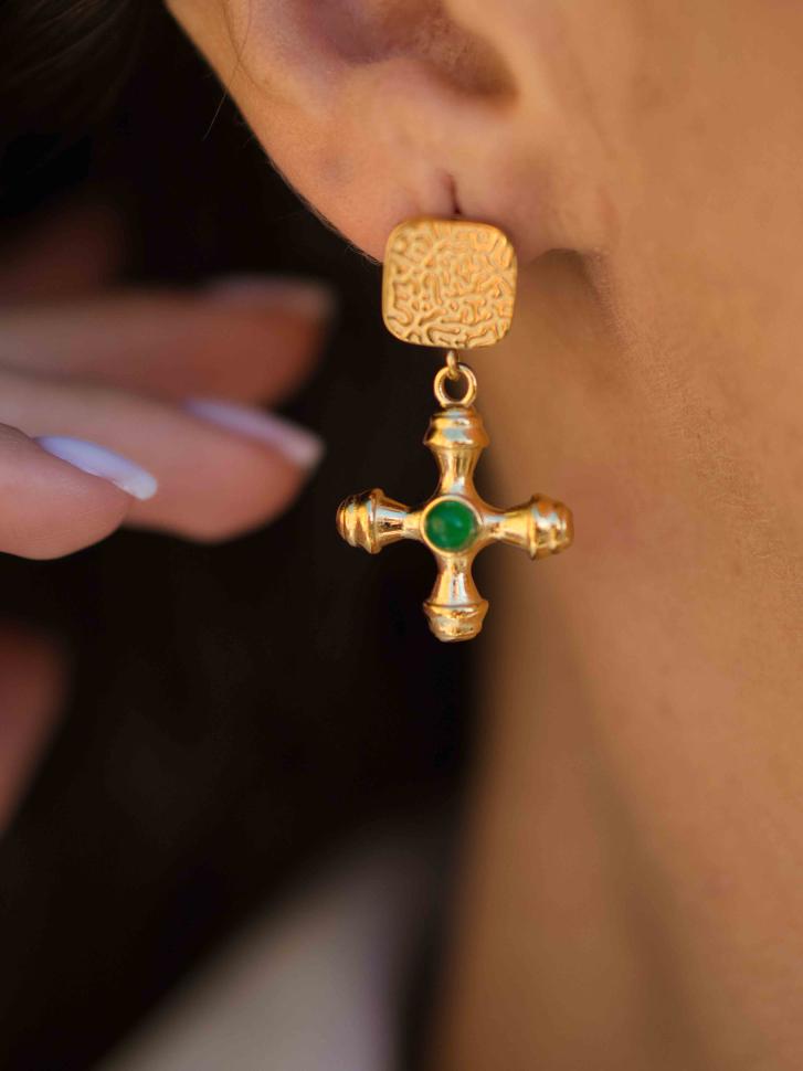Серьги крестики (5539)