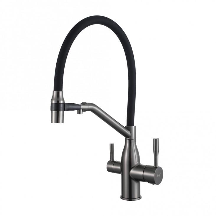 Змішувач для кухні під фільтр Frap F4397-9 з гнучким виливом (1046113)