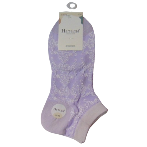 Носки женские короткие с узором Натали р. 37-41 Сиреневый (2134856433)