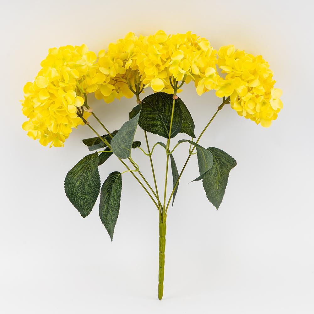 Букет гортензий 5 бутонов 44 см Желтый (9259-117)
