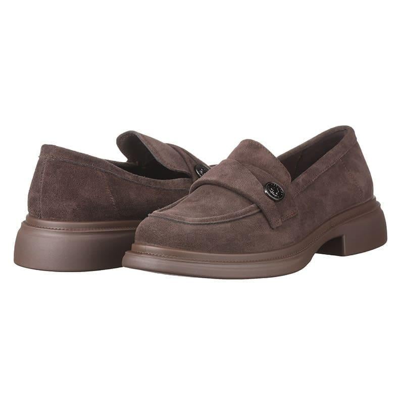 Лоферы женские PLPS AA02-6 замшевые р. 38 Коричневый (90153)