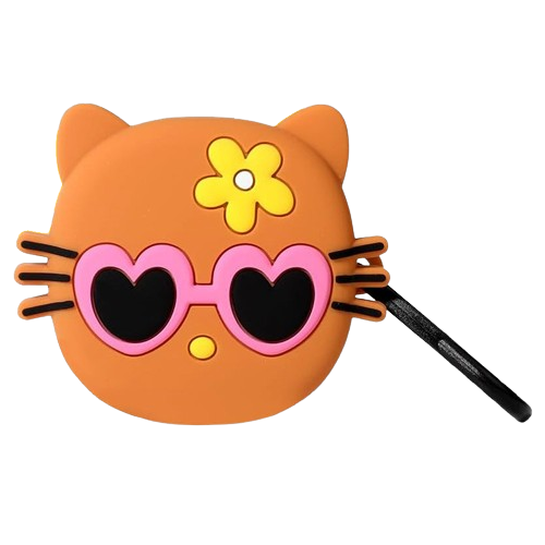 Чехол силиконовый Alitek Кот для наушников Samsung Galaxy Buds 2 Pro/2/Pro/Live/FE с карабином (00003)