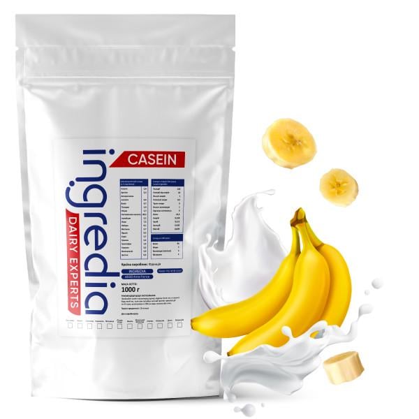 Мицеллярный казеин Ingredia 85% Банан на 25 порций в порошке (21-125-mk-b1)